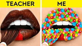 MUST HAVE SCHOOL HACKS 😉 Teacher VS Me👓 Funny Tricks and Crazy DIY Ideas by 123 GO! Trends