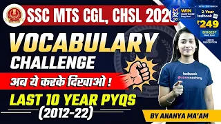 Vocabulary For SSC MTS, CGL, CHSL 2023 | Vocab for Competitive Exams | Grammar By Ananya Mam