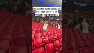 Liverpool fan chants “did you cry when Rodri scored” to a Arsenal Fan! #mancity #arsenal #liverpool