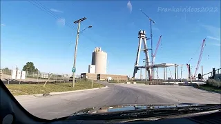 Gordie Howe Bridge: 9-10-22 Update. Towers Merged; Pier Table Road Deck Going Up.