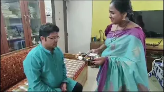 Diwali celebration with wife uma