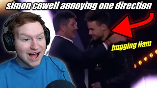 simon cowell annoying one direction for 5 minutes straight REACTION!!!!