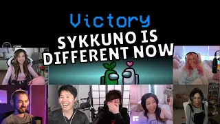 All Reactions to Sykkuno's Acting | Among Us New Map