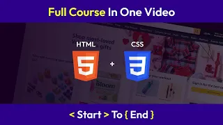 HTML And CSS Tutorial For Beginners | Complete HTML & CSS Course In One Tutorial