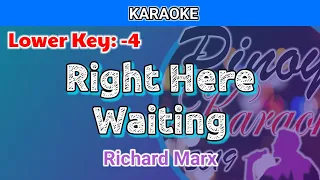 Right Here Waiting by Richard Marx (Karaoke : Lower Key : -4)
