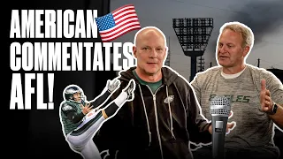 Philly Eagles commentator REACTS to AFL highlights! 🇺🇸 🎙️