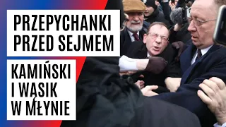 BITWA O SEJM! Kamiński i Wąsik próbowali wejść do SEJMU. Doszło do przepychanek i awantury | FAKT.PL