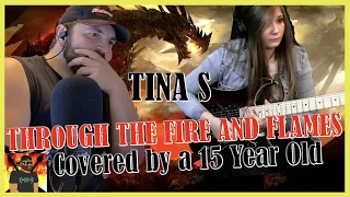 SHE'S 15!! | Dragon Force - Through the Fire and Flames - Tina S Cover | REACTION