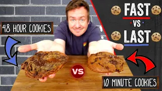 48 Hour vs 10 minute Chocolate Chip Cookies | Fast vs Last