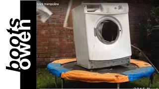 Washing machine brick trampoline