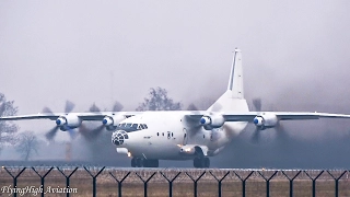 *RARE* Cavok Airlines Antonov AN-12BP Smoky Takeoff from Belgrade Airport