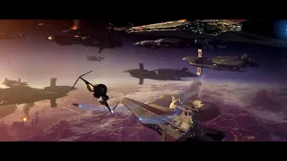 batalla de coruscant sin sonido en el espacio #Starwars