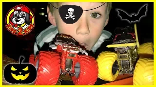 Monster Jam Monster Trucks Toys - HALLOWEEN COMPILATION (Pirate's Curse, Grave Digger, & Zombie)