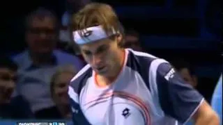 Novak Djokovic vs David Ferrer -Match Point-ATP World Tour Finals London 2011