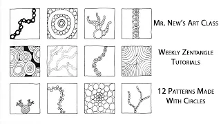 Doodle 12 Patterns Using Only Circles - Weekly Zentangle Tutorial Vol. 10