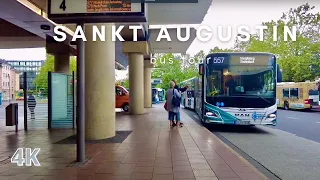 Bus ride from Siegburg to Sankt Augustin, Germany in 4K