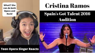 Teen Opera Singer Reacts To Cristina Ramos - Spain's Got Talent 2016 Audition