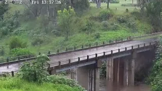 Timelapse video shows rising floodwaters in Australia