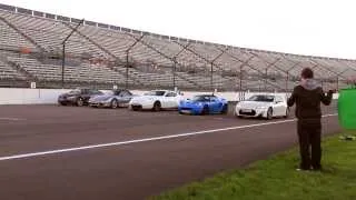 Drag Race: Lotus Elise S vs Nissan 370Z Nismo vs Porsche Boxster vs Toyota GT86 vs Audi TT