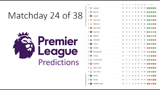 Premier League predictions (Matchday 24)