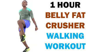 1 Hour Belly Fat Crusher Walking Workout No Treadmill 🔥 7,000 Steps + 500 Calories 🔥