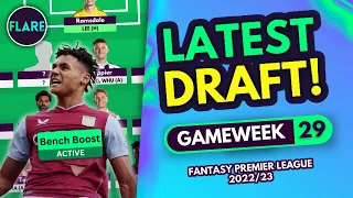 FINAL FPL TEAM SELECTION FOR GAMEWEEK 29 | Bench Boost Active! | Fantasy Premier League Tips 2022/23