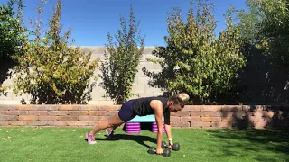 Plank Row to Tricep Kickback to Deadlift