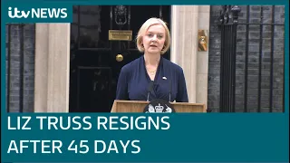 Liz Truss resigns as Prime Minister and triggers new Conservative leadership election | ITV News