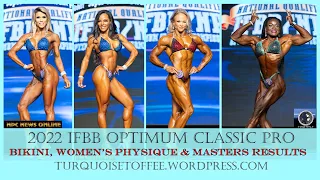 2022 IFBB Optimum Classic Pro Bikini, Women's Physique and Masters Results