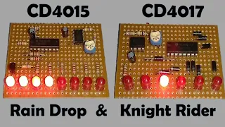 CD4017 CD4015 LED Chaser Circuit