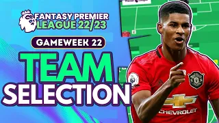 DOUBLE GAMEWEEK 22 TEAM SELECTION | FANTASY PREMIER LEAGUE 2022/23