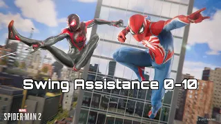 Spider-Man 2 PS5 Swing Assistance 0-10 Comparison!