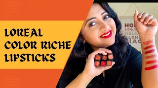 SIX STUNNING SHADES I LOREAL PARIS COLOR RICHE MOIST MATTE LIPSTICK I REVIEW & SWATCH l @lorealparis