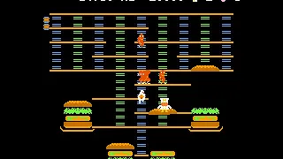 Burger Time NES Gameplay