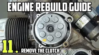 Remove the clutch  - Vespa LML Engine rebuild tutorial Part 11