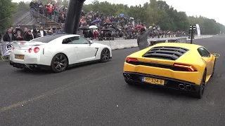 Lamborghini Huracan vs Nissan GT-R R35 Black Edition