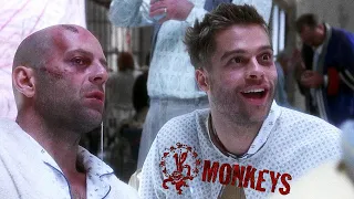 12 małp (1995) | Brad Pitt idiotą...