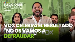 Vox celebra el resultado electoral en Cataluña: "No os vamos a defraudar"