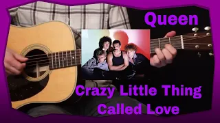 Crazy Little Thing Called Love Queen  | Guitar Tutorial | Acoustic + Guitar Chords