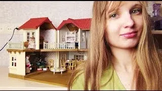 Обзор Sylvanian families city house with lights/Домик с мебелью!