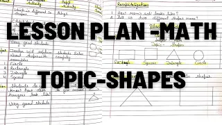 lesson plan math topic shapes