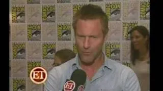 Aaron Eckhart and Michelle Rodriguez Battle: Los Angeles Comic Con ET Interview