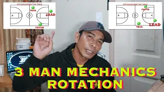 PROPER ROTATION OF 3 MAN MECHANICS OFFICIATING IN BASKETBALL