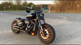 Harley-Davidson Fat Bob 114 2020 Custom Bike, Ride with Dr. Jekill and Mr. Hyde exhaust (4K)