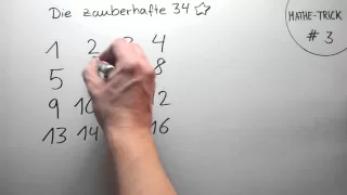 Mathe Trick #3 Die zauberhafte 34