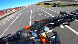 KTM 1290 Super Duke R 2020 & KTM 500 EXC 2019 Supermoto on Gokart track