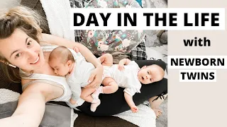 DAY IN THE LIFE WITH NEWBORN TWINS | TWIN MOM | STAY AT HOME MOM