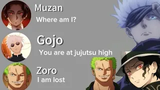 If Zoro got lost in jjk universe with Muzan |Aziyanme|#onepiece#jujutsukaisen#demonslayer#zoro#gojo