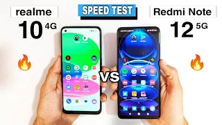 realme 10 4G vs Redmi note 12 5G Speed Test Comparison | Which is better ?