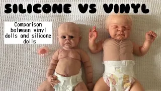 Comparison between a VINYL REBORN + SILICONE BABY(doll comparison)